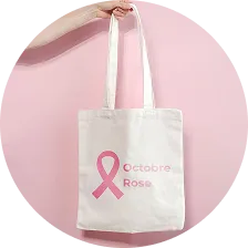 Tote bag personnalisé Octobre Rose